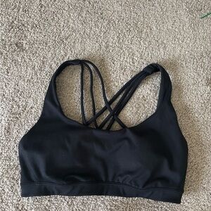 Victoria’s Secret black strappy sports bra